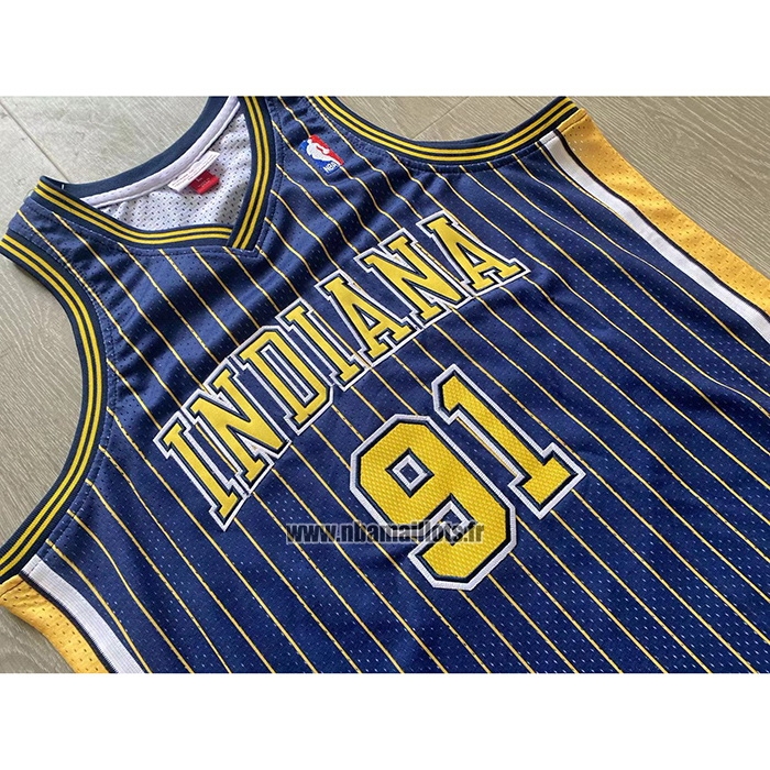 Maillot Indiana Pacers Ron Artest NO 91 Mitchell & Ness 2003-04 Bleu